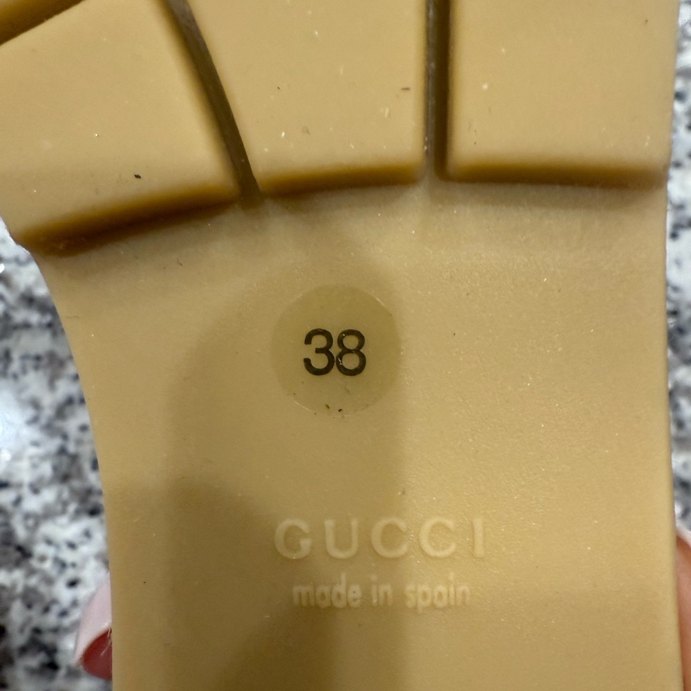 Gucci Tan Espadrille Platform Slides - Picture 10 of 11